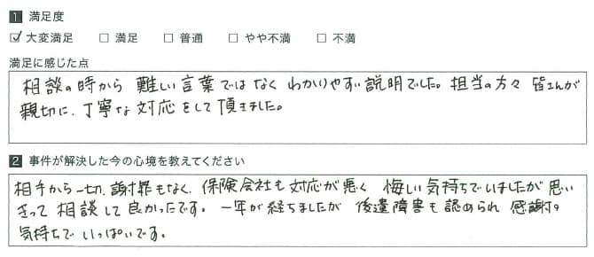 相談の時から難しい言葉ではなくわかりやすい説明でした